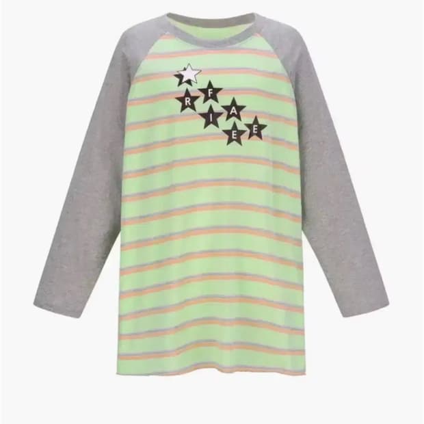 샵페어리 레인보우 레글런 티셔츠 mint