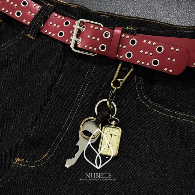 🌗 Eyelet stud belt / 아일렛 스터드 웨스턴 벨트