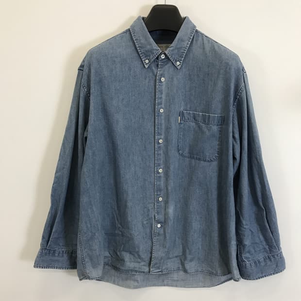 토마스모어 인디고 버튼다운 셔츠 중청 [S]