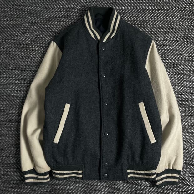 일본 빈티지 모직 바시티 자켓o 3511