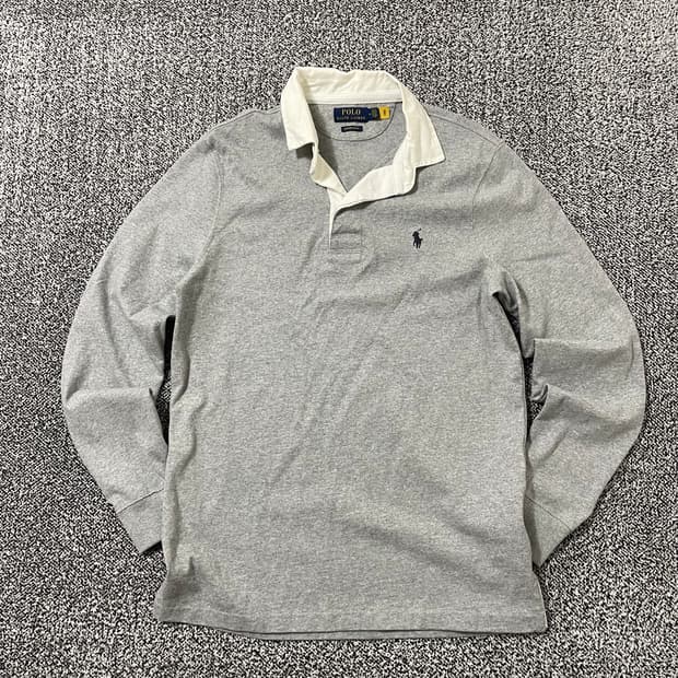 빈티지9. 폴로랄프로렌 그레이 럭비 셔츠 슬리브