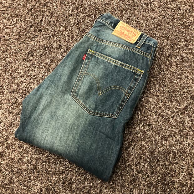 리바이스 569 워싱 데님 팬츠