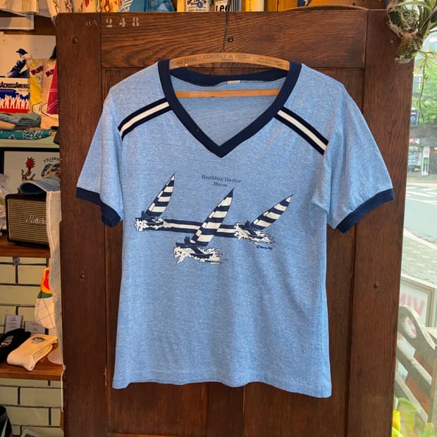 80’s Boothbay Harbor V-Neck Vintage Tee