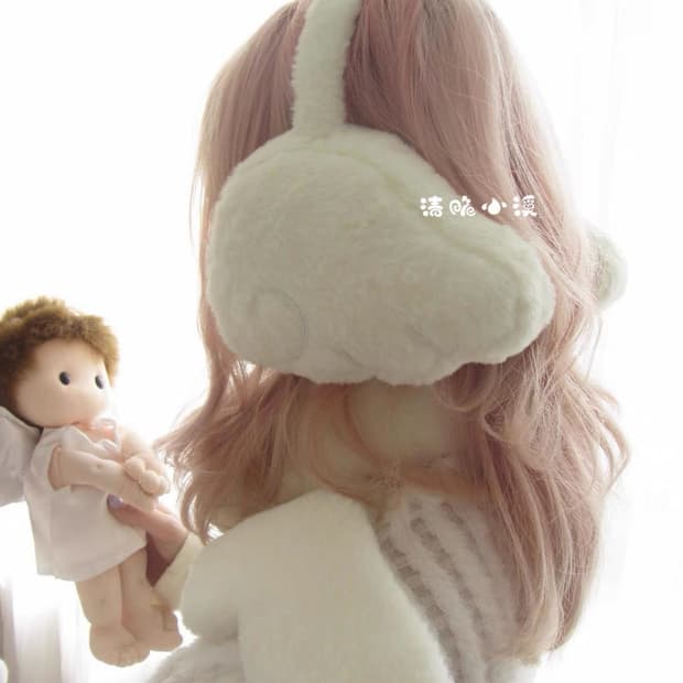 묘랑 크림 롤 스네일 천사날개 귀마개