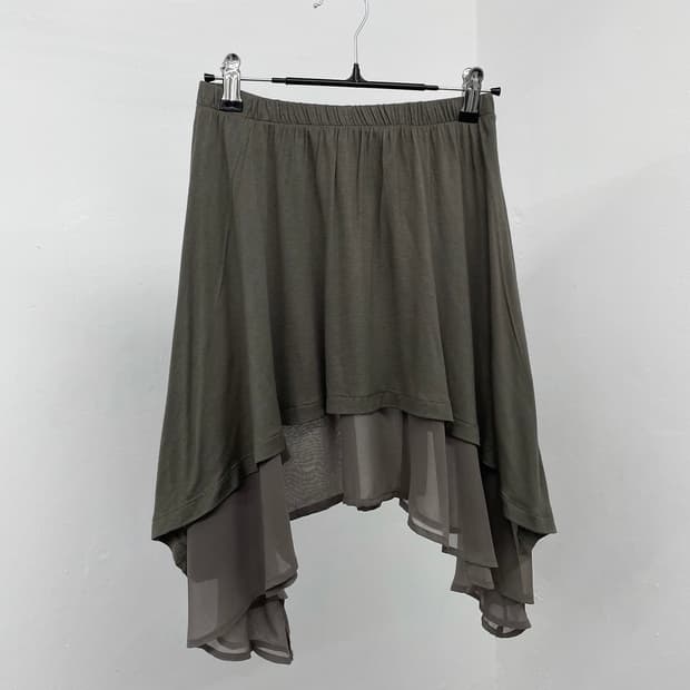 페어리 플레어 언발 스커트