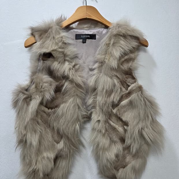 탑걸 폭스퍼 베스트 크롭 숏  S 사이즈 Y2K 올드스쿨