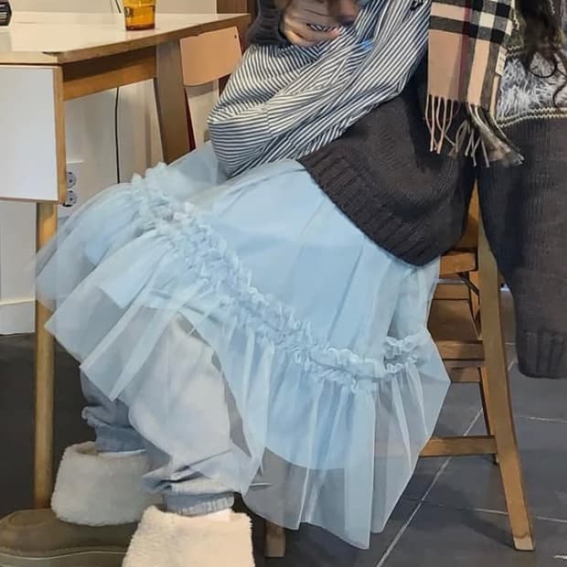 Kilo 카일로 블루 튤 스커트