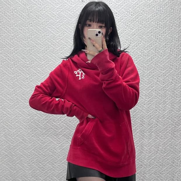 아베크롬비 Y2K 레트로 00's 스몰로고 약기모 후드티 M C11922