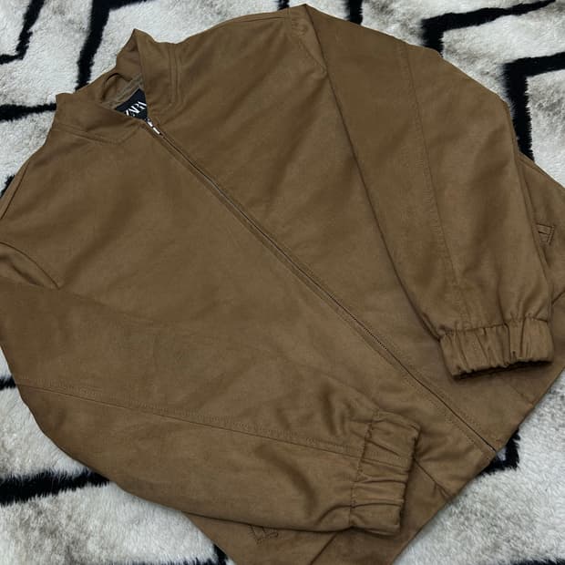 [한국M]ZARA 스웨이드 블루종 자켓/미드카멜