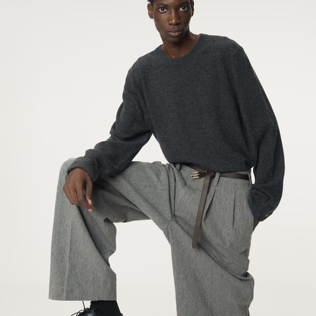 렉토 커프스 디테일 니트 차콜 S 