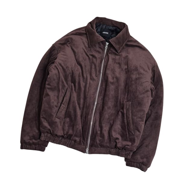 Vintage 스웨이드 투웨이 누빔 점퍼