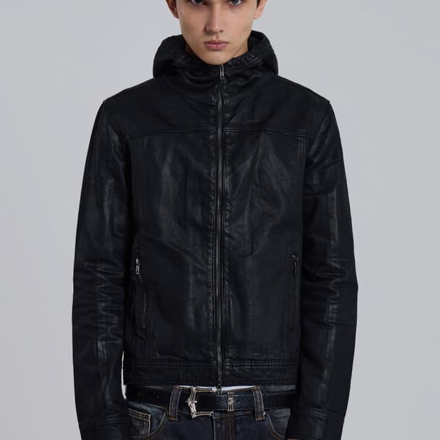 제이디드 런던Bedrock waxed hooded denim jacket