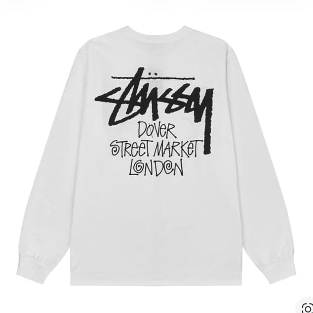 [XL] 스투시x도버 스트리트 마켓 런던 롱슬리브 화이트 