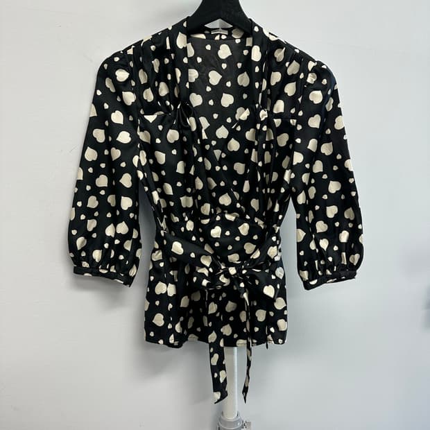 폴스미스 하트 패턴 블라우스