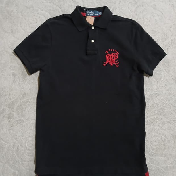 폴로 랄프로렌 블랙 반팔 카라티-S (170/92A)
