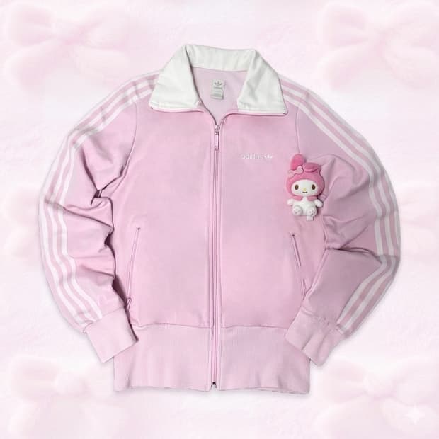 아디다스 대대장급 딸기우유 핑크 트랙탑 85