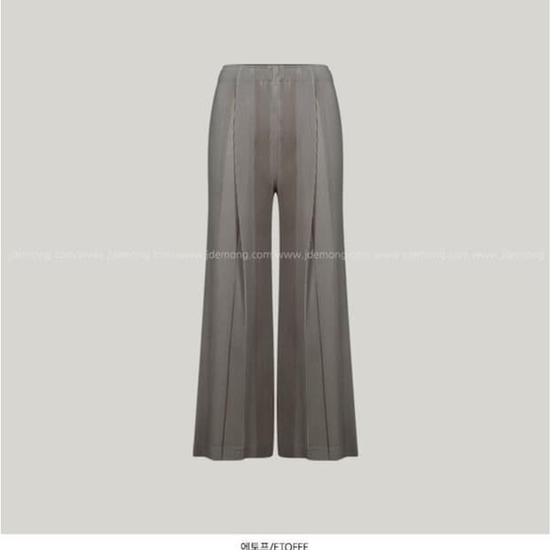 제이드몽 - 볼드 포핀턱 와이드 밴딩팬츠