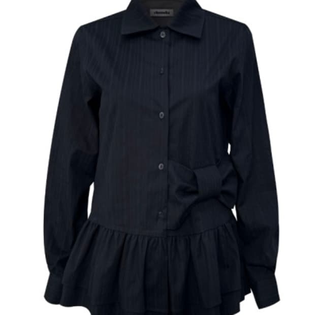 체메씨 보우 프릴 리본 셔츠 택 달린 새상품 판매