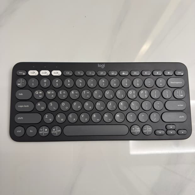 로지텍 Pebble2 K380S 블루투스 무선 키보드 스모키 블랙