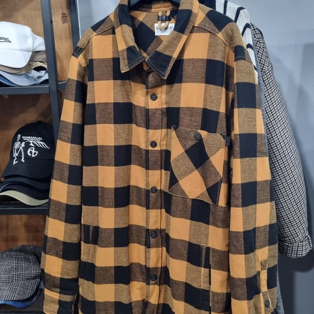 팀벌랜드(timberland) 안감플리스 체크셔켓 105~110 상태좋음