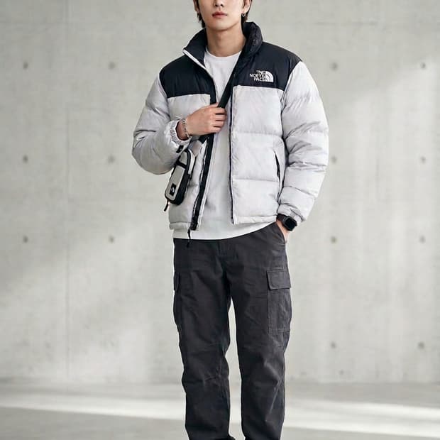 노스페이스 눕시 하이브리드 다운 패딩