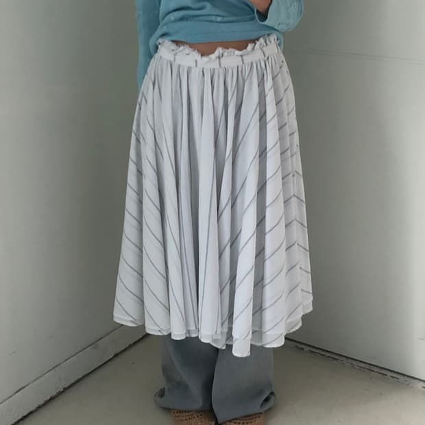 일본빈티지 모리 사선 스커트