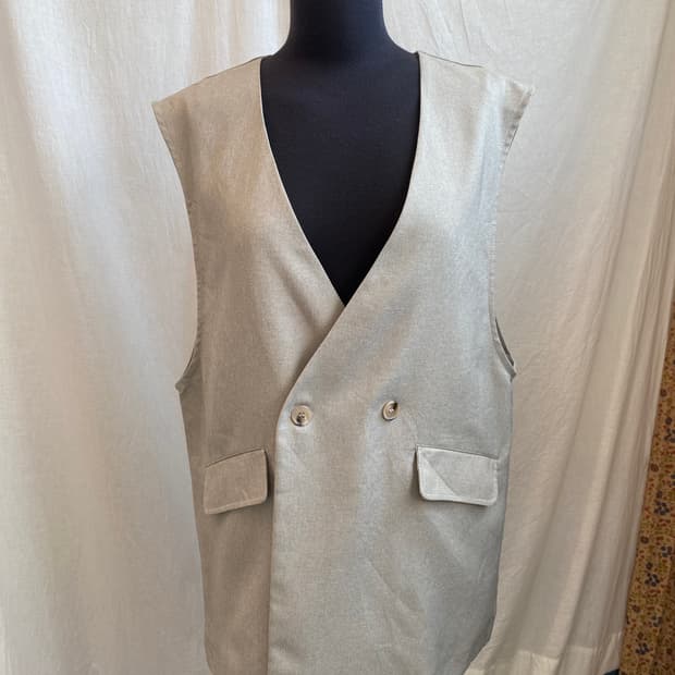 라이트그레이 오버핏 베스트자켓(F)