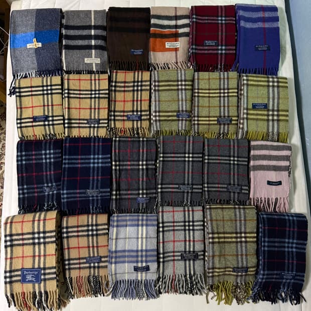 버버리 정품 체크 머플러 목도리 공용