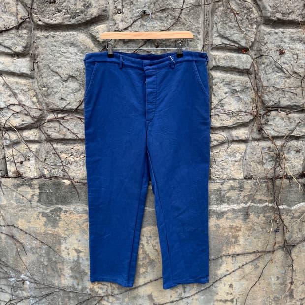 올드 유러피안 프렌치워크 빈티지 몰스킨 워크 팬츠 36