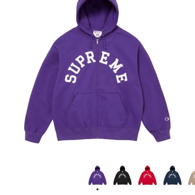 24SS 슈프림 챔피온 콜라보 후드집업