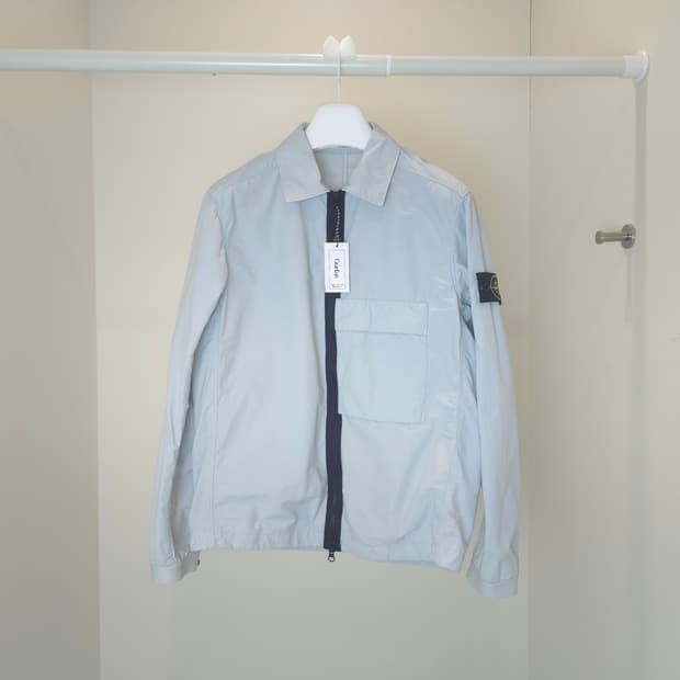 [중고/정품] 스톤아일랜드 나슬란 오버셔츠 라이트그레이