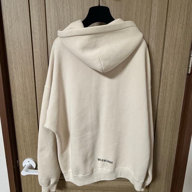 발렌시아가 백로고 자수 오버핏 후드집업 