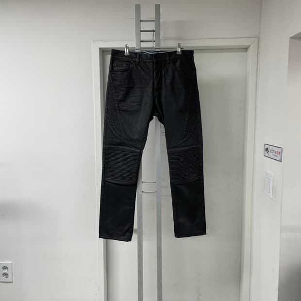 마르셀로불론 코팅 바이커 팬츠 32