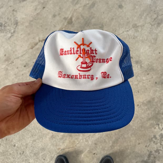 8-90s Trucker Blue Mesh Cap