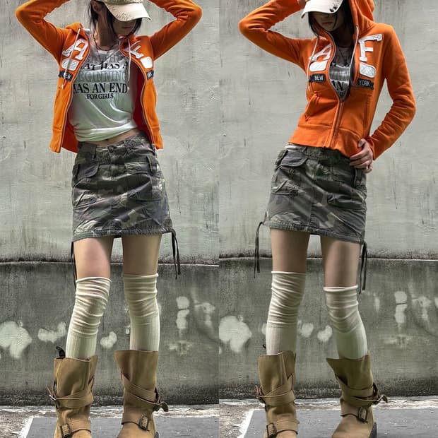 Hollywood & Style Orange Zip-up Hoodie