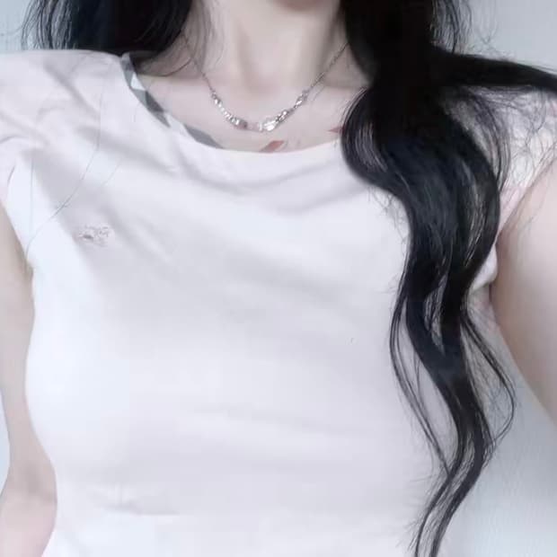 빈티지 버버리 페일핑크 핀터깔 브랜디멜빌깔 복숭아 퍼프 슬리브리스 반팔
