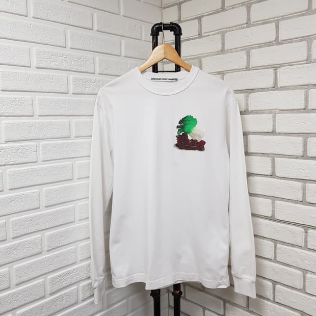 [xs/55~66/미착용] 알렉산더왕 프린팅 롱슬리브 화이트