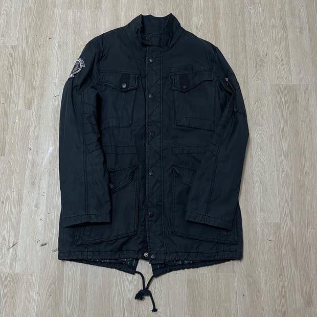 에비수 밀리터리 와펜 멀티포켓 야상 필드자켓 [블랙] M-L