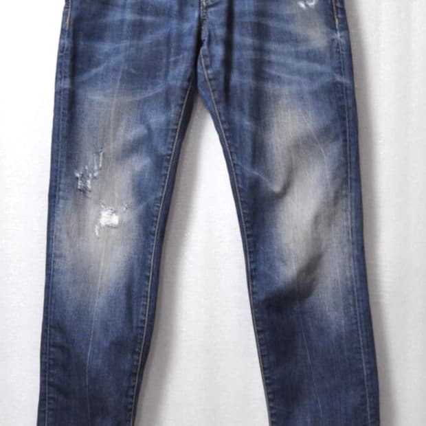 디스퀘어드 남성스팸패치데미지워싱진