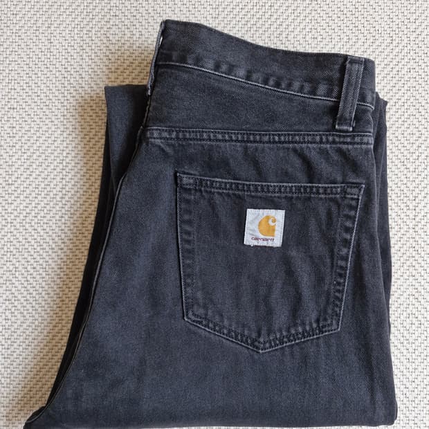 칼하트 WIP 로버트슨 랜든 블랙 스톤워싱 진 32