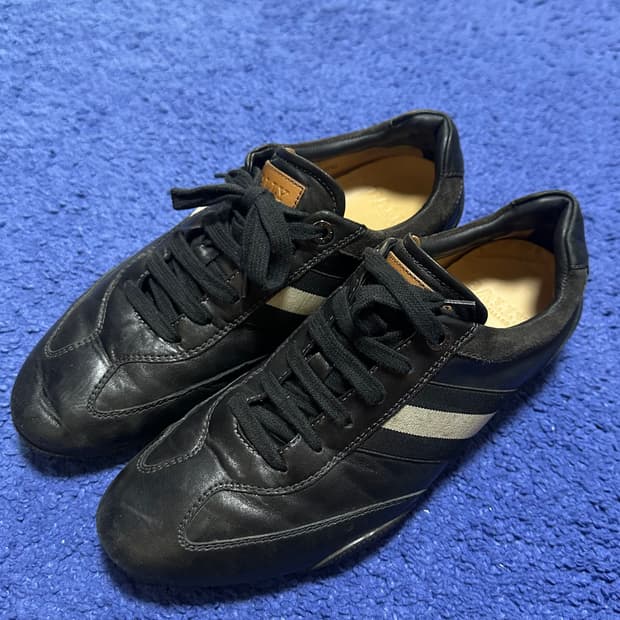 (BALLY) 발리 블랙 레더 스니커즈 260