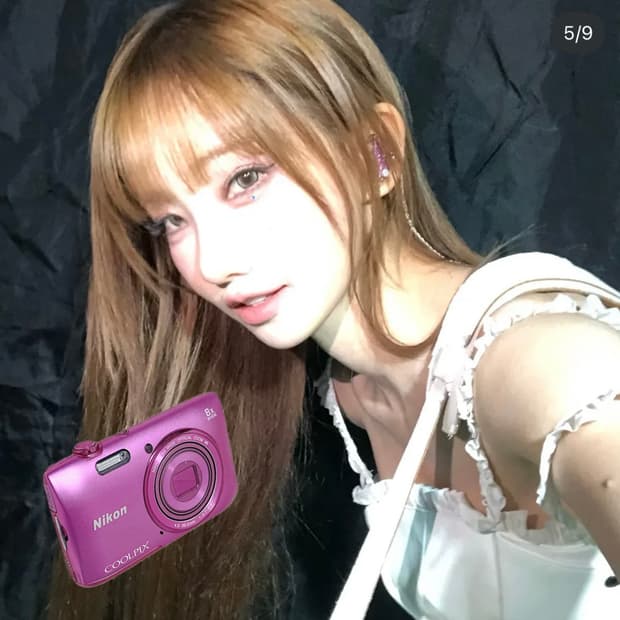 wifi전송 마젠타 사쿠라 윈터 카메라 니콘 쿨픽스s3700 작례o