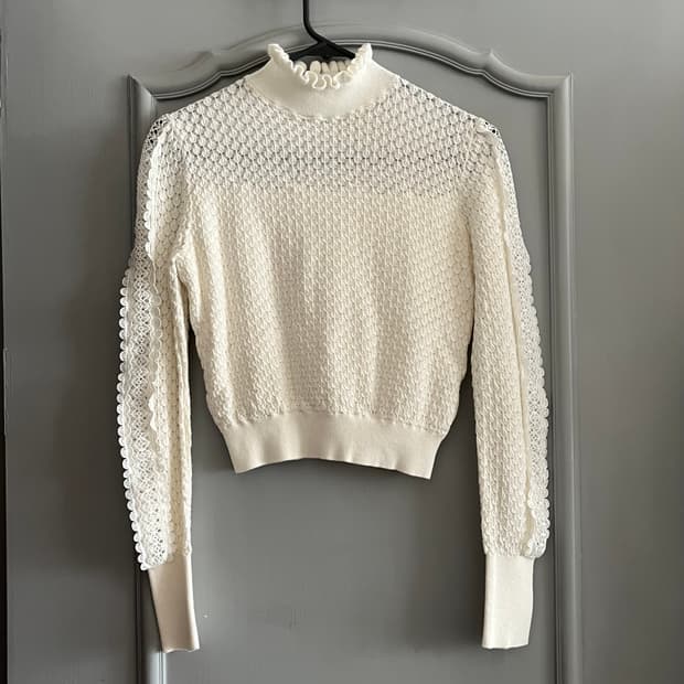 잇미샤 프릴네크 레이스 니트 호칭82 사이즈