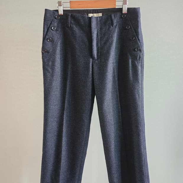 HUMAN WOMAN 울 더블버튼 슬랙스