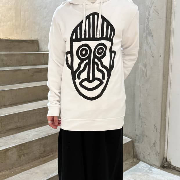 꼼데가르송 셔츠 아프리칸 마스크 그래픽 후드티