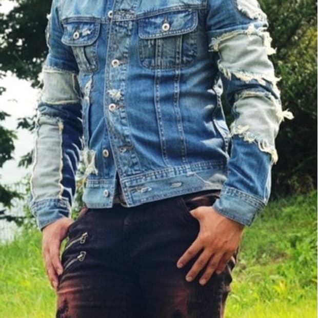 빈티지 포인트 청자켓 