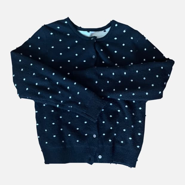 빈티지 도트 가디건