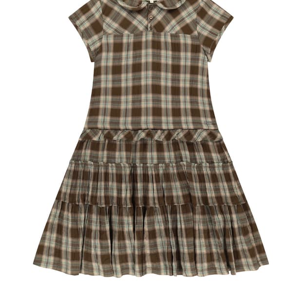 코이세이오 RAW EDGE CHECK ONE PIECE BROWN