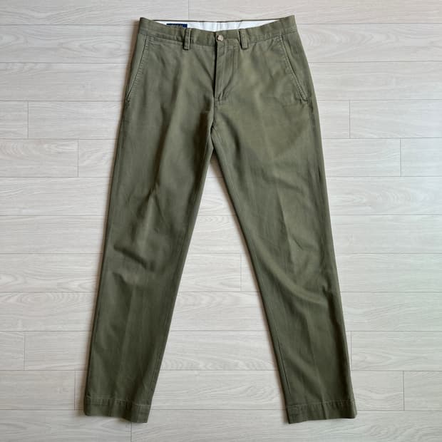 (29) 폴로 랄프로렌 슬림핏 치노 면바지 올리브 그린