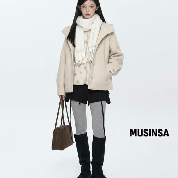 [새제품]타입서비스 Hooded Half Coat [Oatmeal]